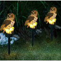 Садовий світильник сова на сонячній батареї, водонепроникний 15см, коричневий